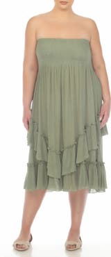 BOHO ME Smocked Bandeau Convertible Dress & Skirt