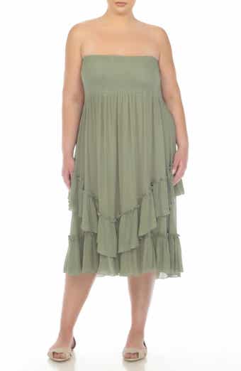BOHO ME Smocked Bandeau Convertible Dress & Skirt