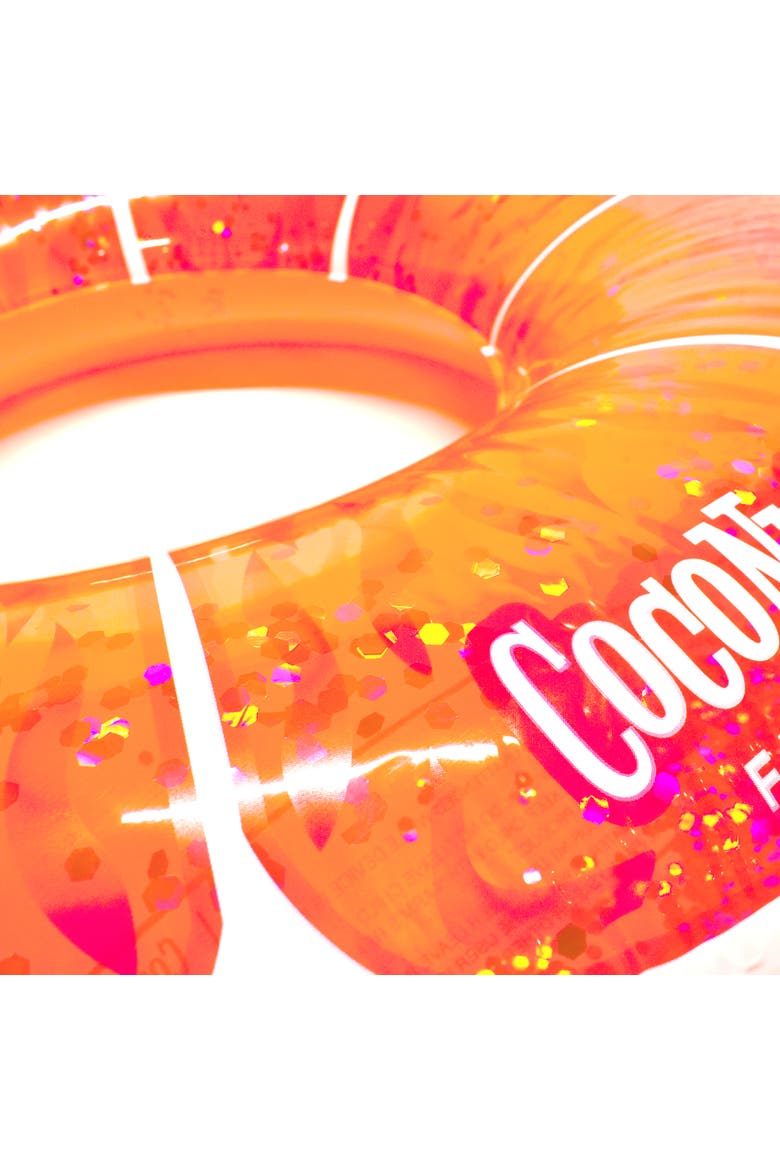 Pink Grapefruit Glitter 42" Pool Float Ring, Inflatable, Antileak, Durable, Alternate, color, Pink