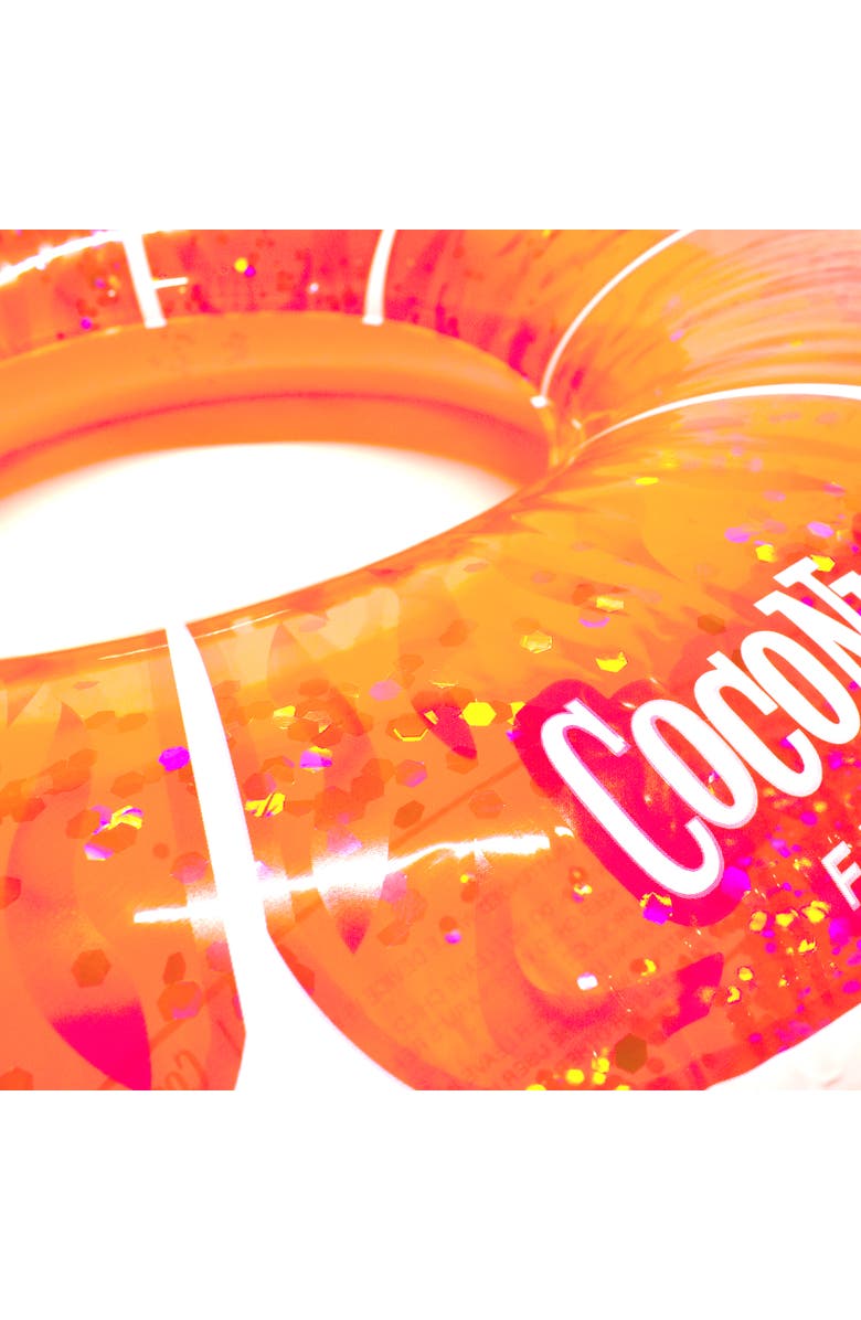 Coconut Float Pink Grapefruit Glitter 42" Pool Float Ring, Inflatable, Antileak, Durable, Alternate, color, Pink