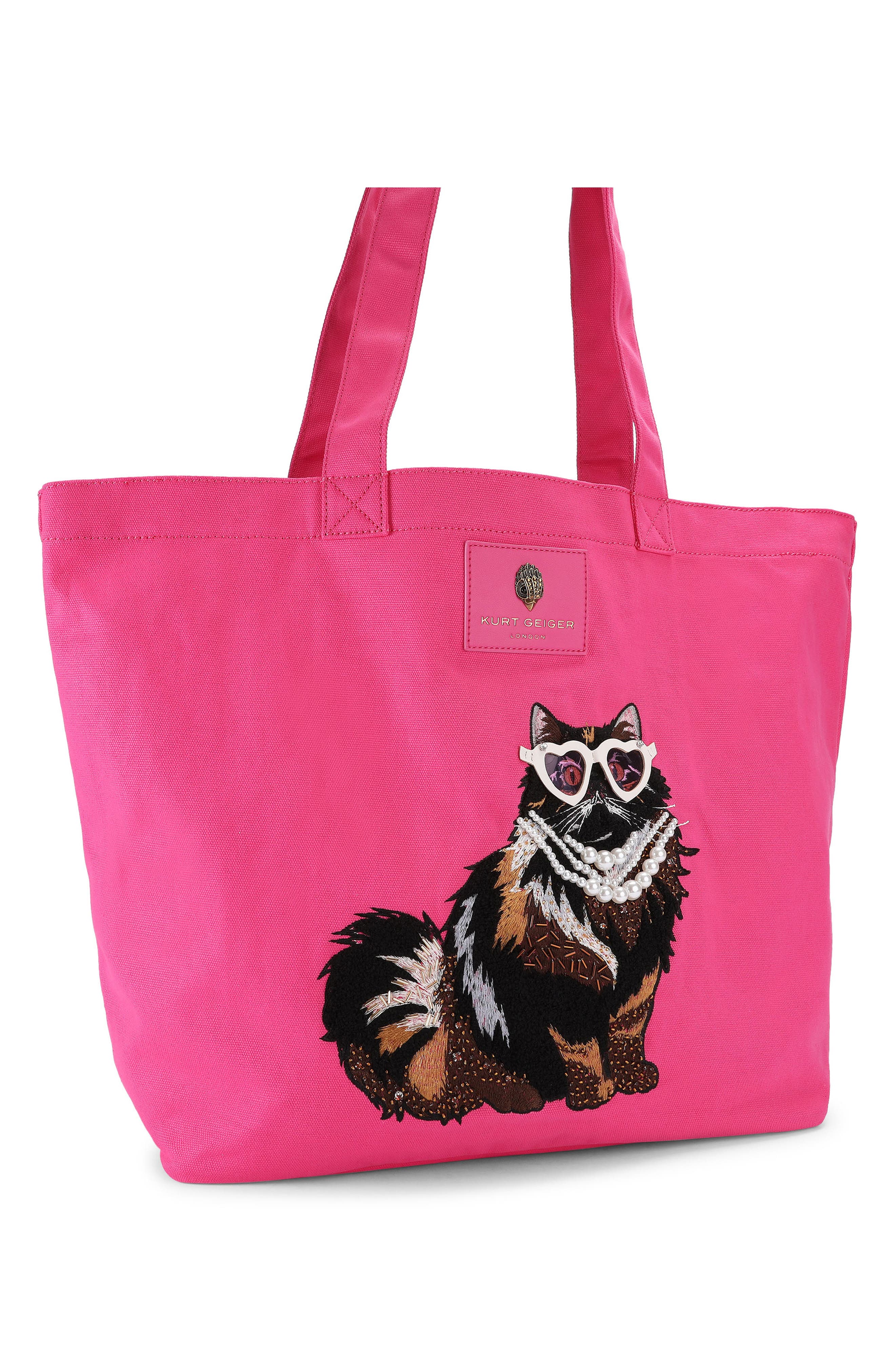 Holborn Shopper Patch Canvas Tote, Alternate, color, PINK CAT
