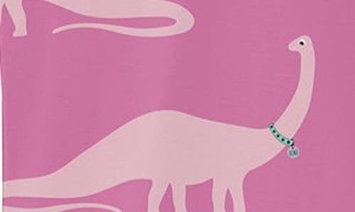 Kickee Pants Dino Print Zip Footie In Pink