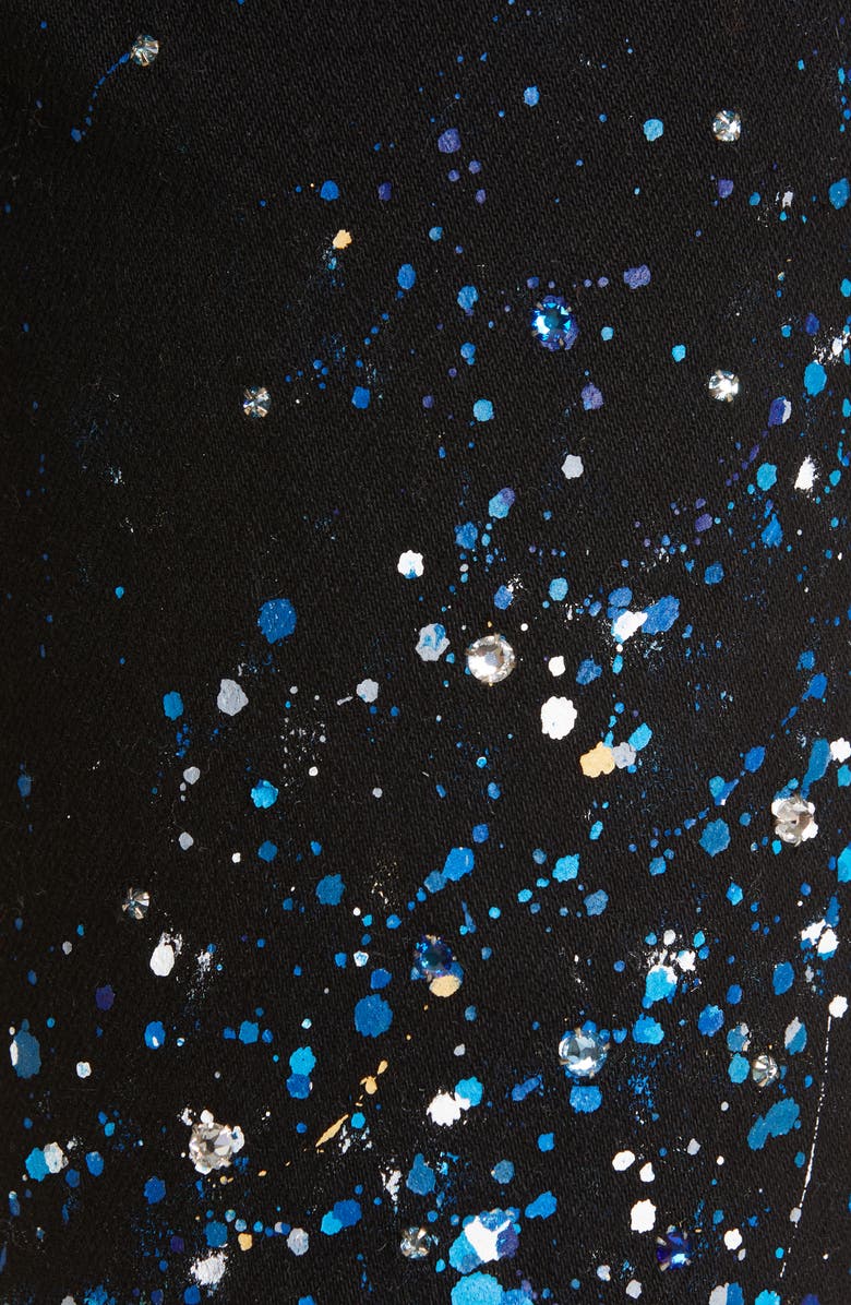 AMIRI Crystal Painter Ripped Skinny Jeans, Alternate, color,