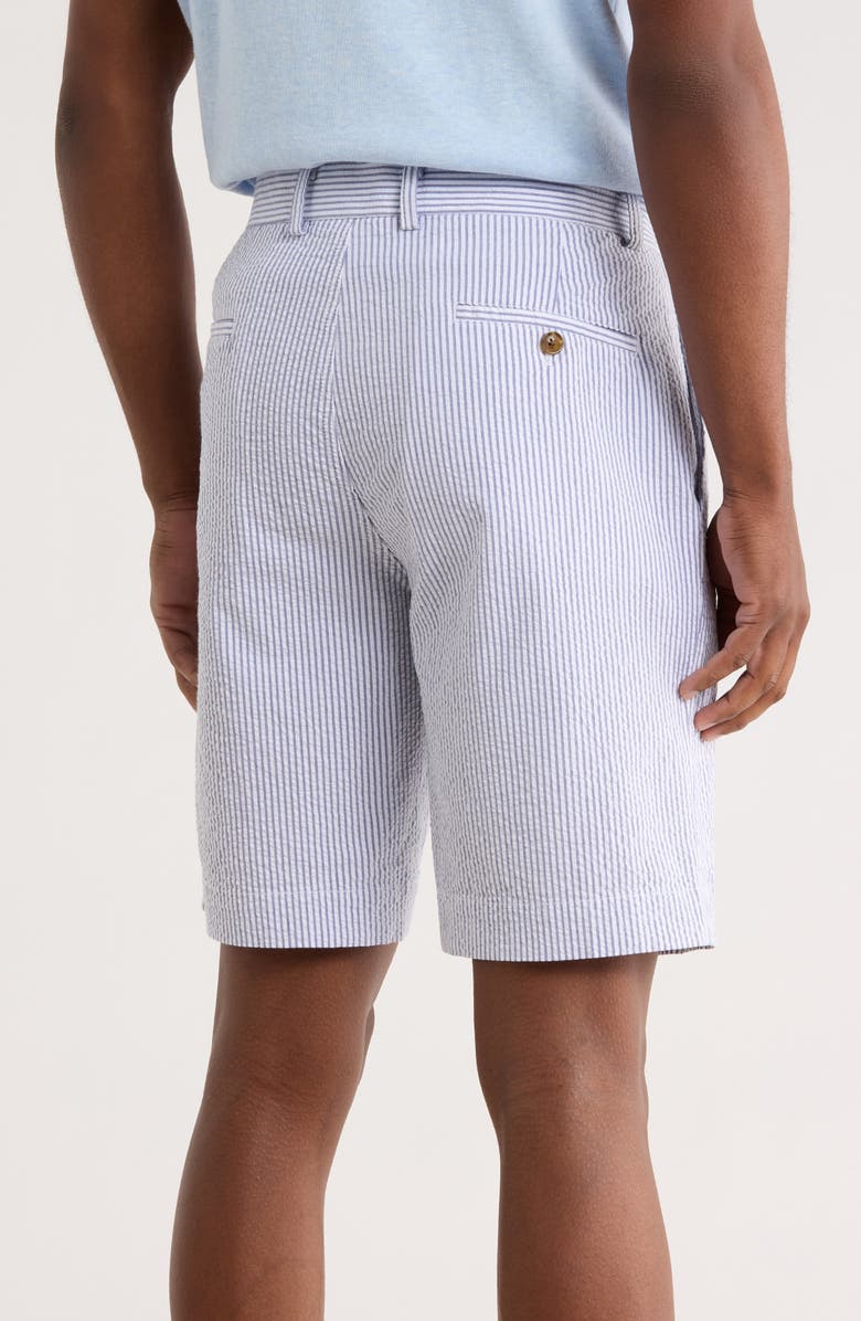 Brooks Brothers Cotton Seersucker Shorts, Alternate, color, Open Blue