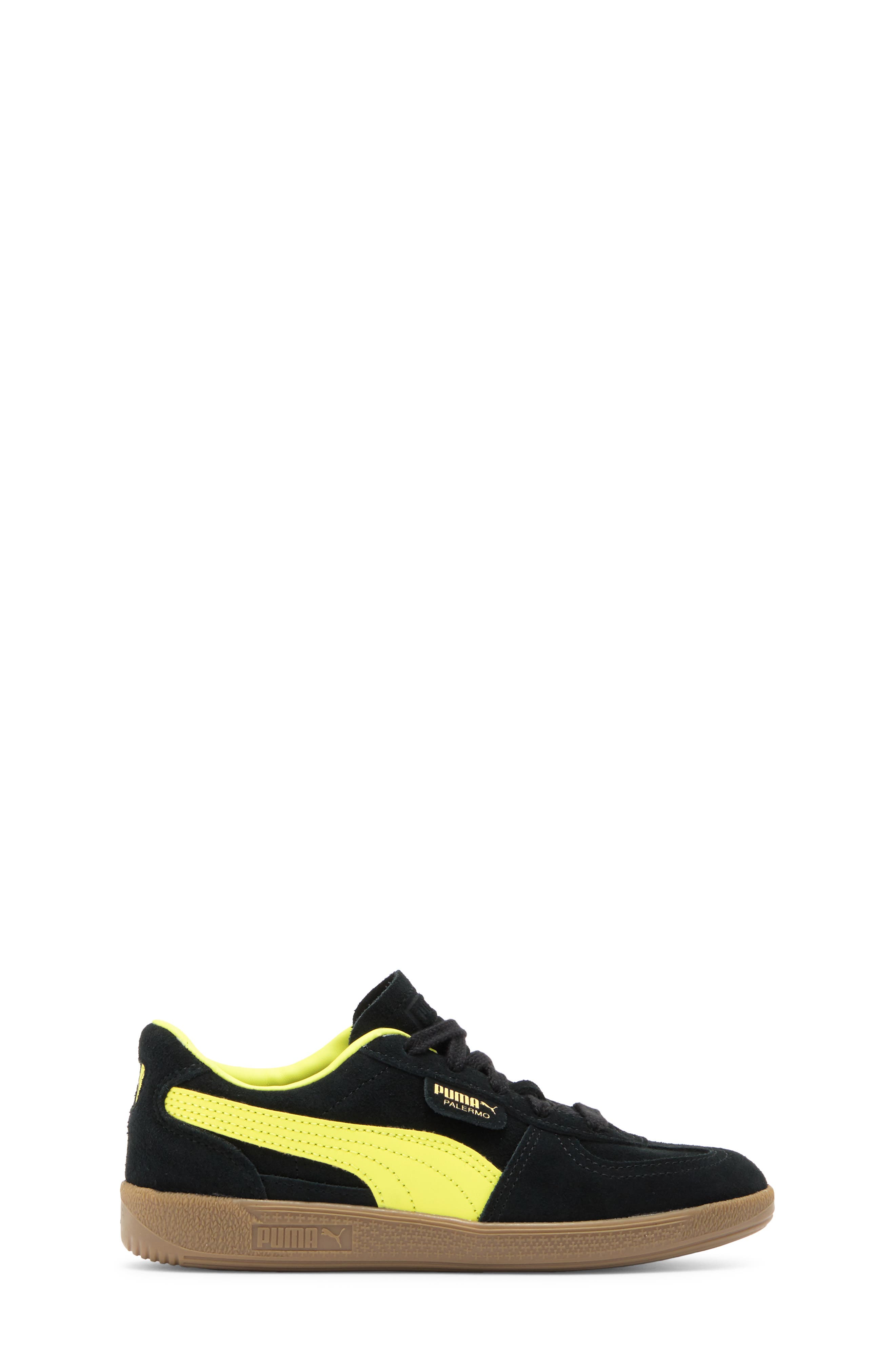 PUMA Kids' Palermo Sneaker, Alternate, color, Puma Black-Lemon Sherbert