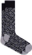Bugatchi Floral Mercerized Cotton Blend Dress Socks