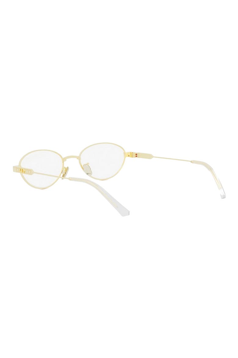 'DiorCannage O B3U 51mm Oval Glasses, Alternate, color, SHINY GOLD DH