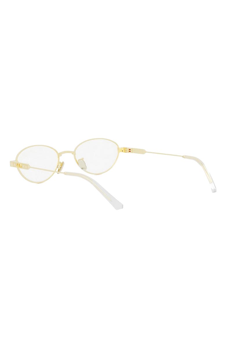 DIOR Cannageo B3U 51mm Oval Glasses, Alternate, color, Shiny Gold Dh