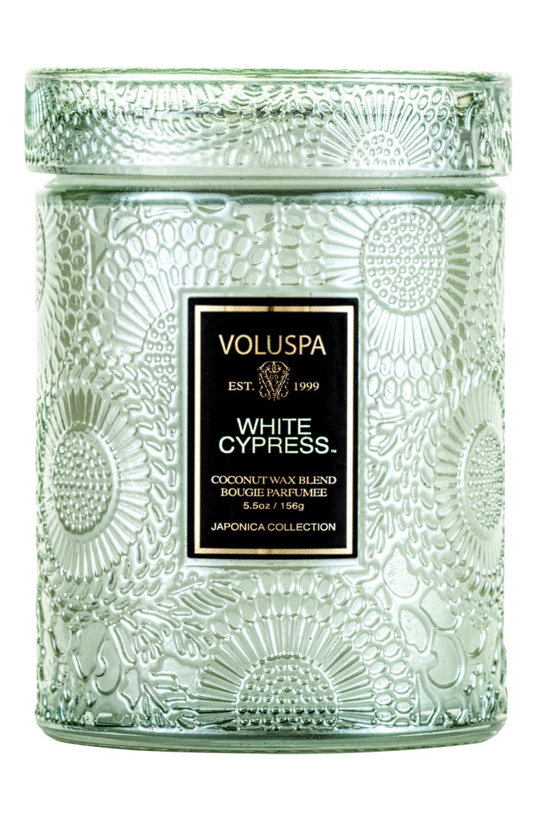 Voluspa Japonica White Cypress Jar Candle, Main, color, White Cypress