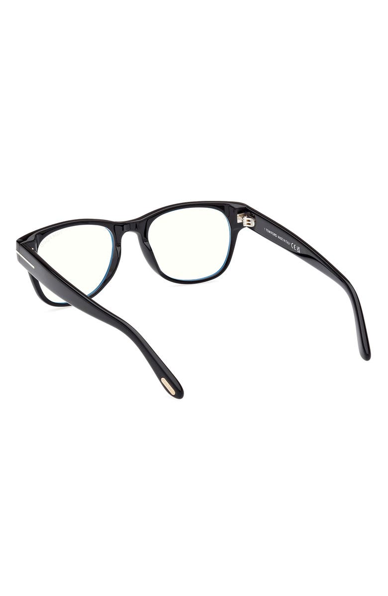 TOM FORD 52mm Square Blue Light Blocking Optical Glasses, Alternate, color,