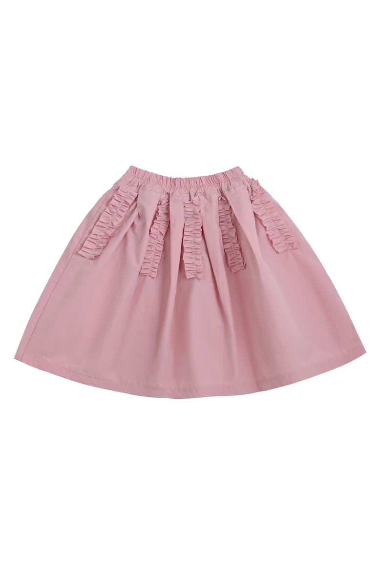 Skirt with Ruffle Strips, Main, color, Pink