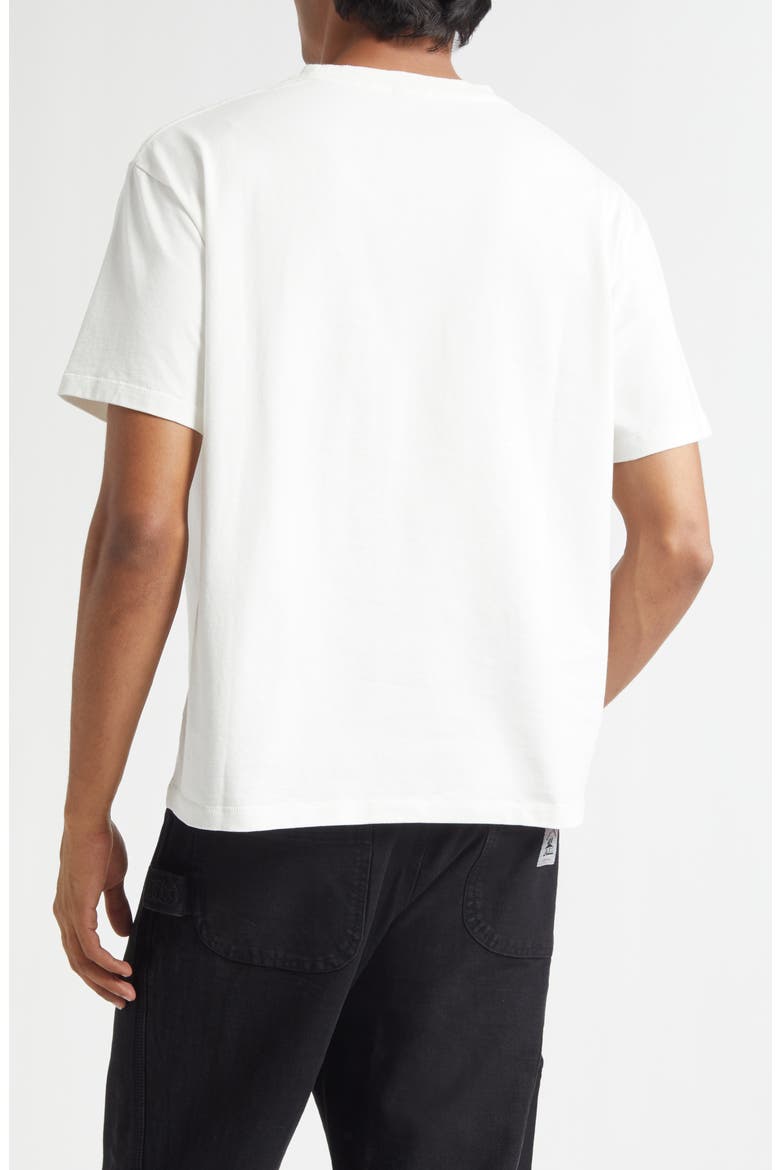 Beaded Leaf Pocket T-Shirt, Alternate, color, CREAM