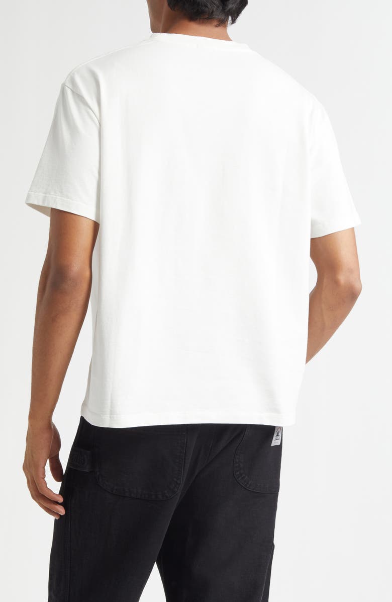 Bode Beaded Leaf Pocket T-Shirt, Alternate, color, Cream