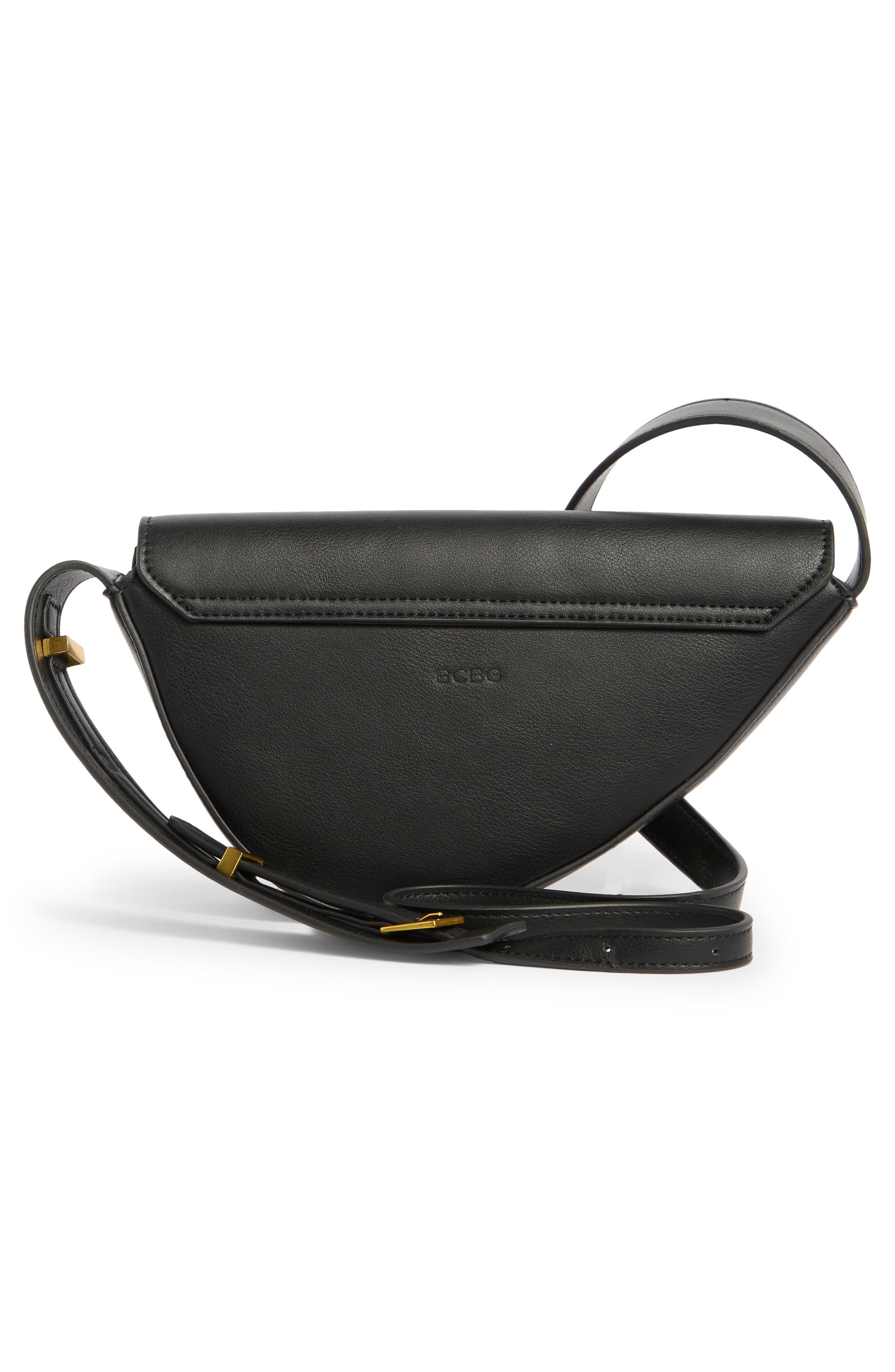 BCBG Asymmetric Crossbody Bag, Alternate, color, Black