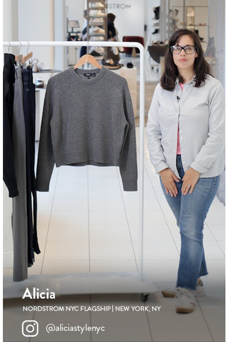 Cashmere Crewneck Crop Sweater video