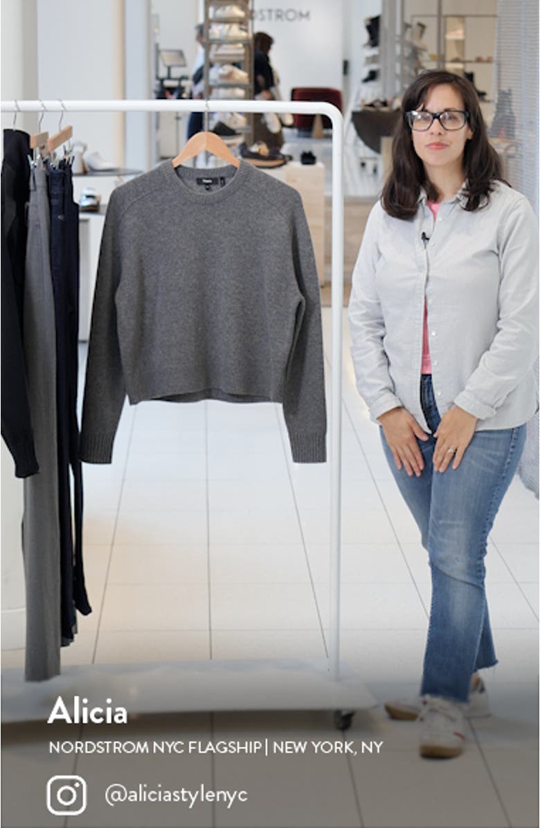 Cashmere Crewneck Crop Sweater, sales video thumbnail