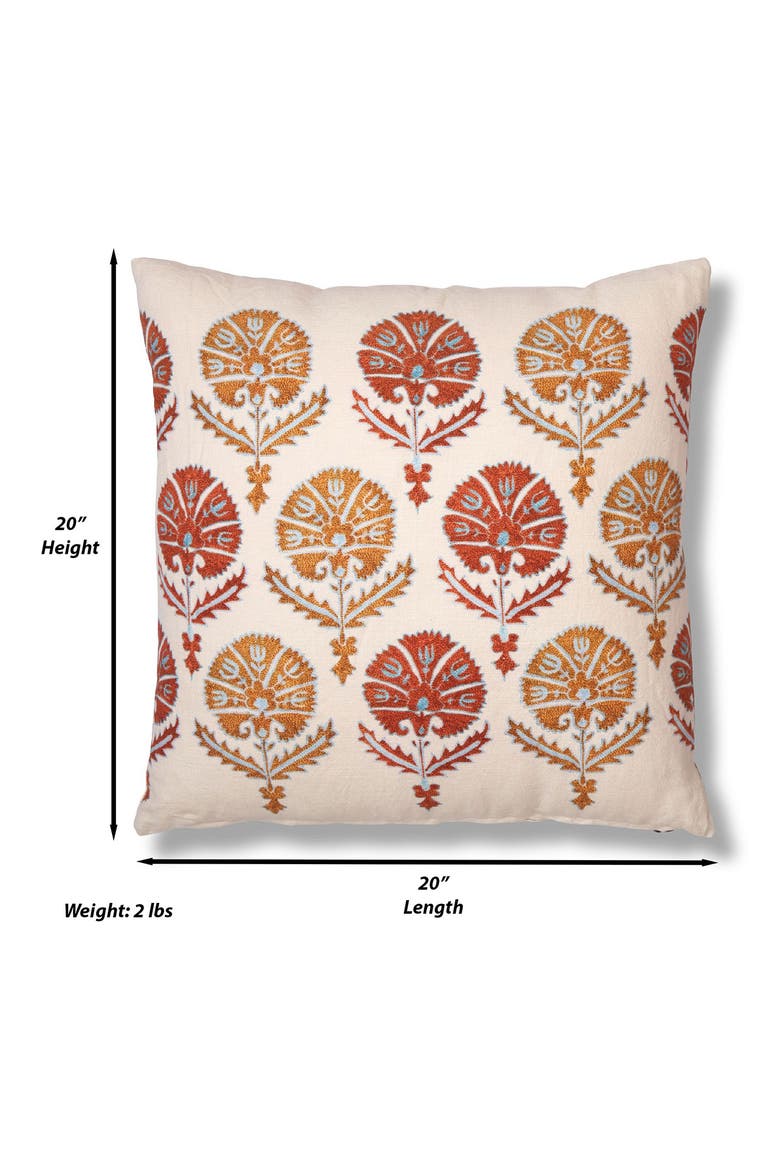 White Lotus Accent Pillow, Alternate, color, IVORY MULTI