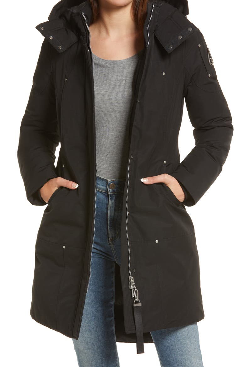 Women's Siffleur Hooded Down Parka, Main, color, BLACK
