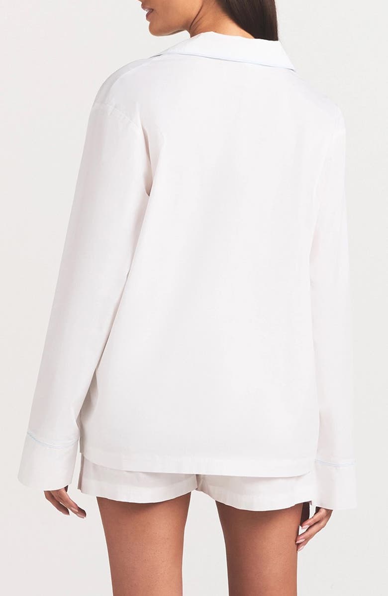 SKIMS Cotton Poplin Boxer Sleep Set, Alternate, color, Snow Contrast