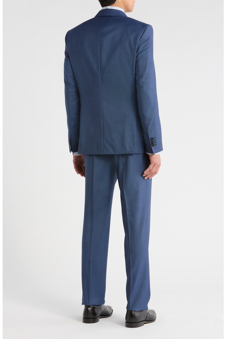 Melange Virgin Wool Suit, Alternate, color, OPEN BLUE