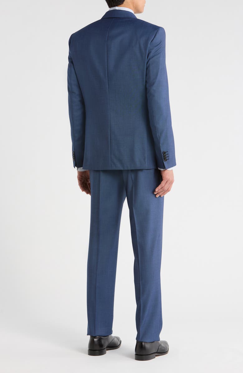 BOSS Melange Virgin Wool Suit, Alternate, color, Open Blue