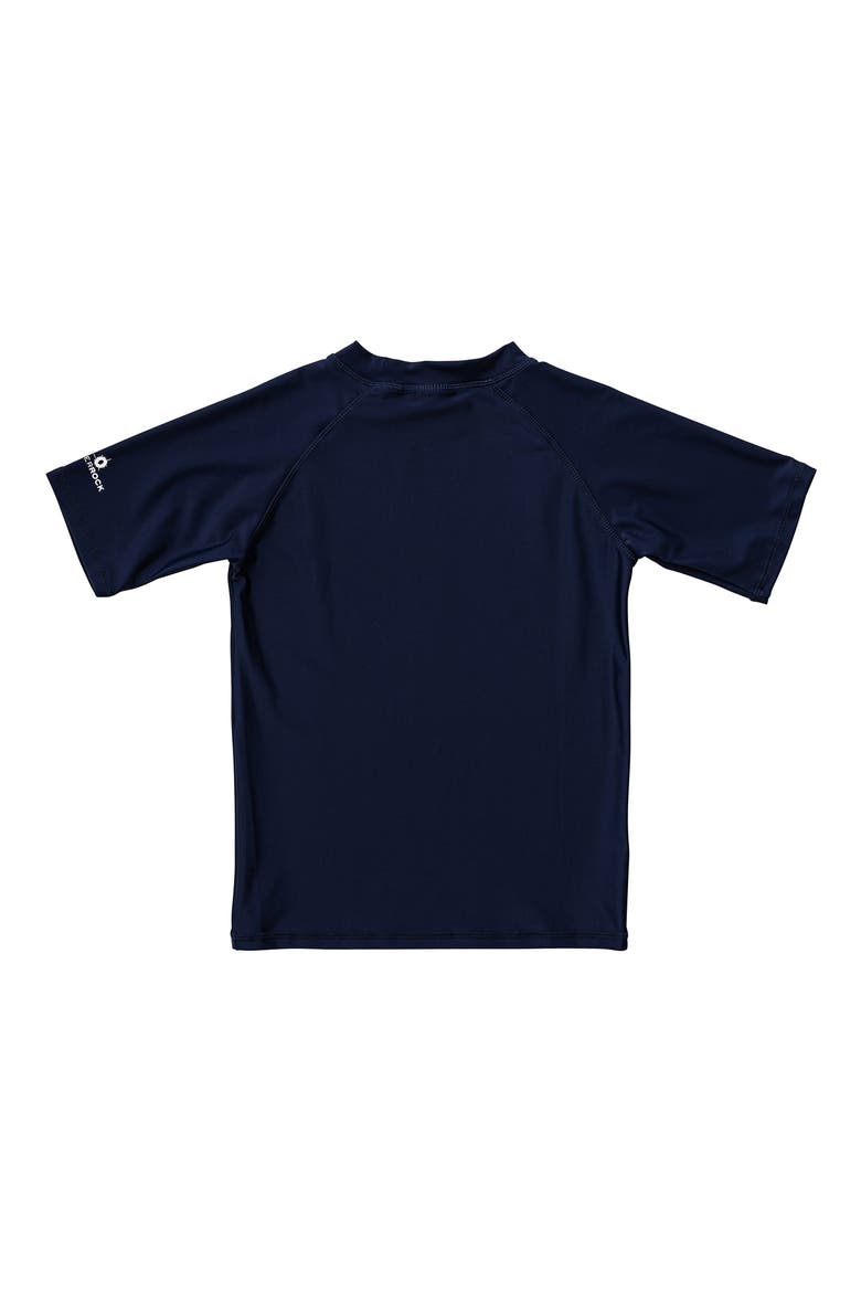 Kids' Short Sleeve Rashguard, Alternate, color, NAVY