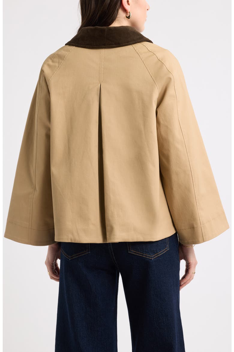 Swing Cropped Trench Jacket, Alternate, color, TAN TANNIN