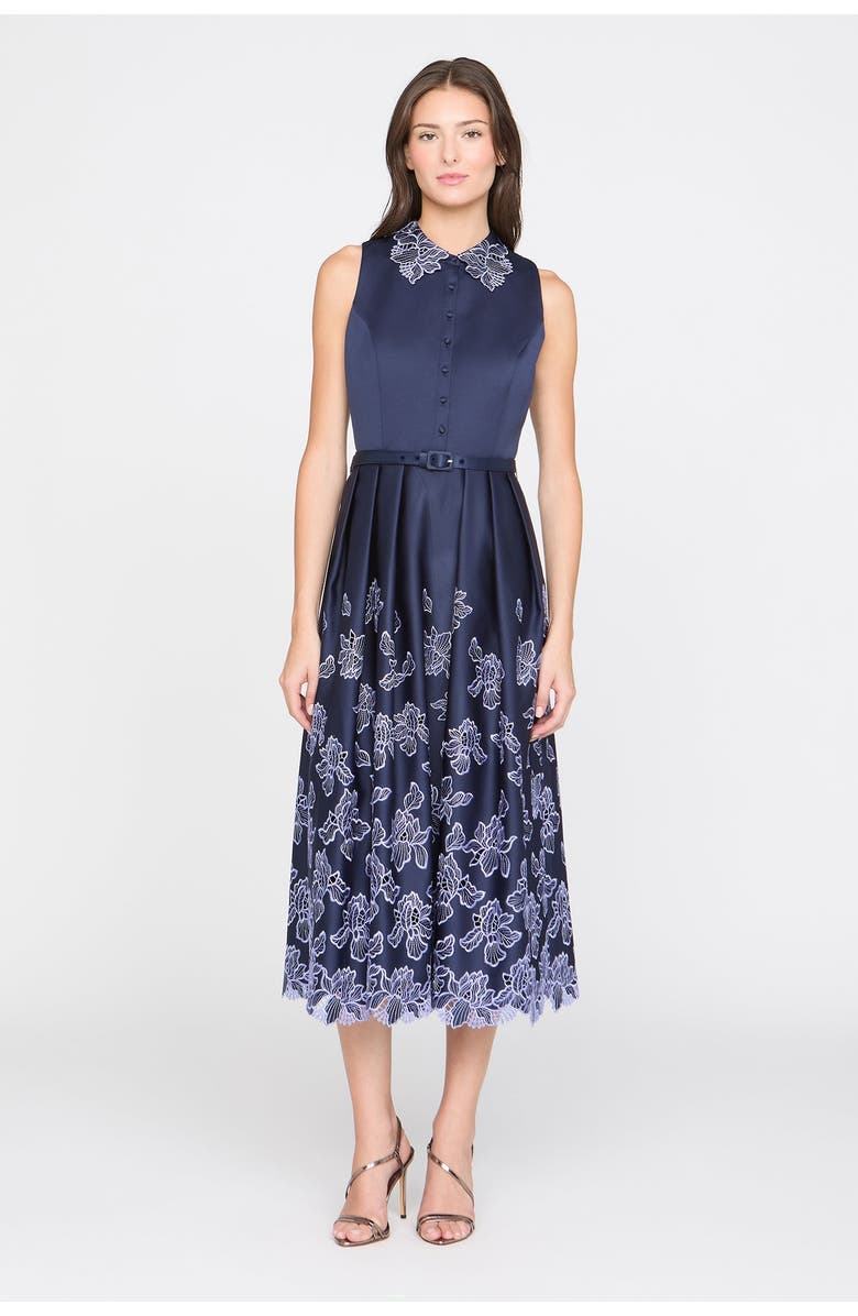 Theia Merisel Sleeveless Shirt Dress, Main, color, Navy / Deep Periwinkle