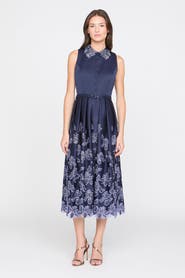 Theia Merisel Sleeveless Shirt Dress