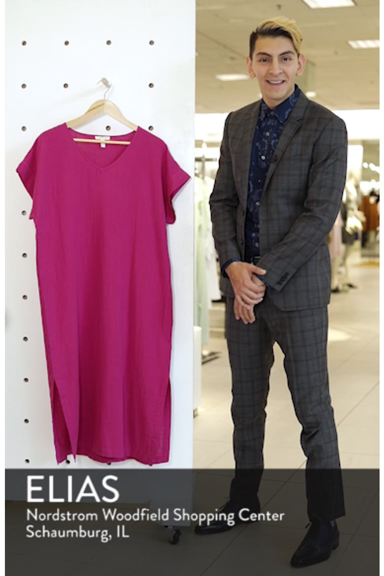 V-Neck Cotton Midi Dress video