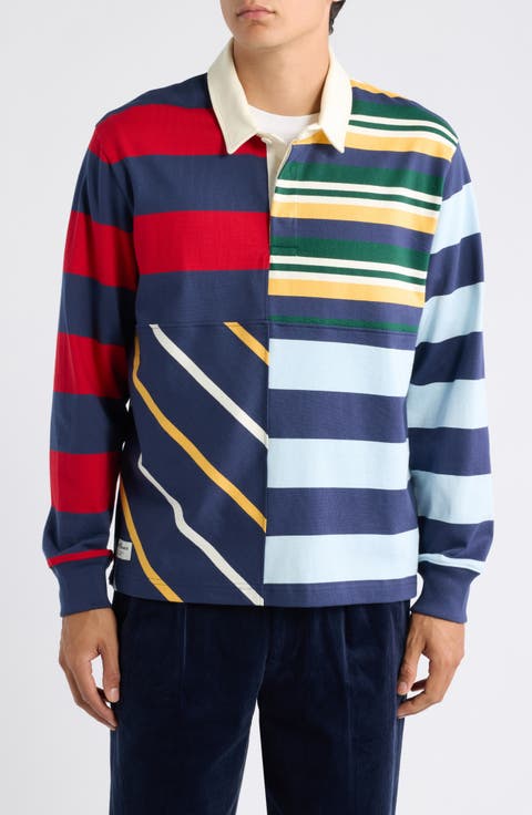 Harrison Pieced Stripe Rugby Shirt