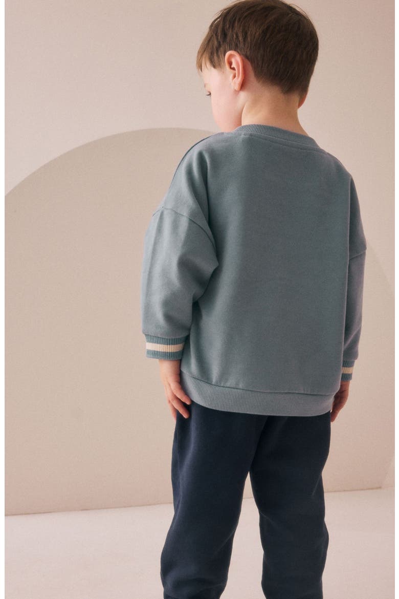 Kids' Airplane Graphic Sweatshirt & Sweatpants Set, Alternate, color, BLUE