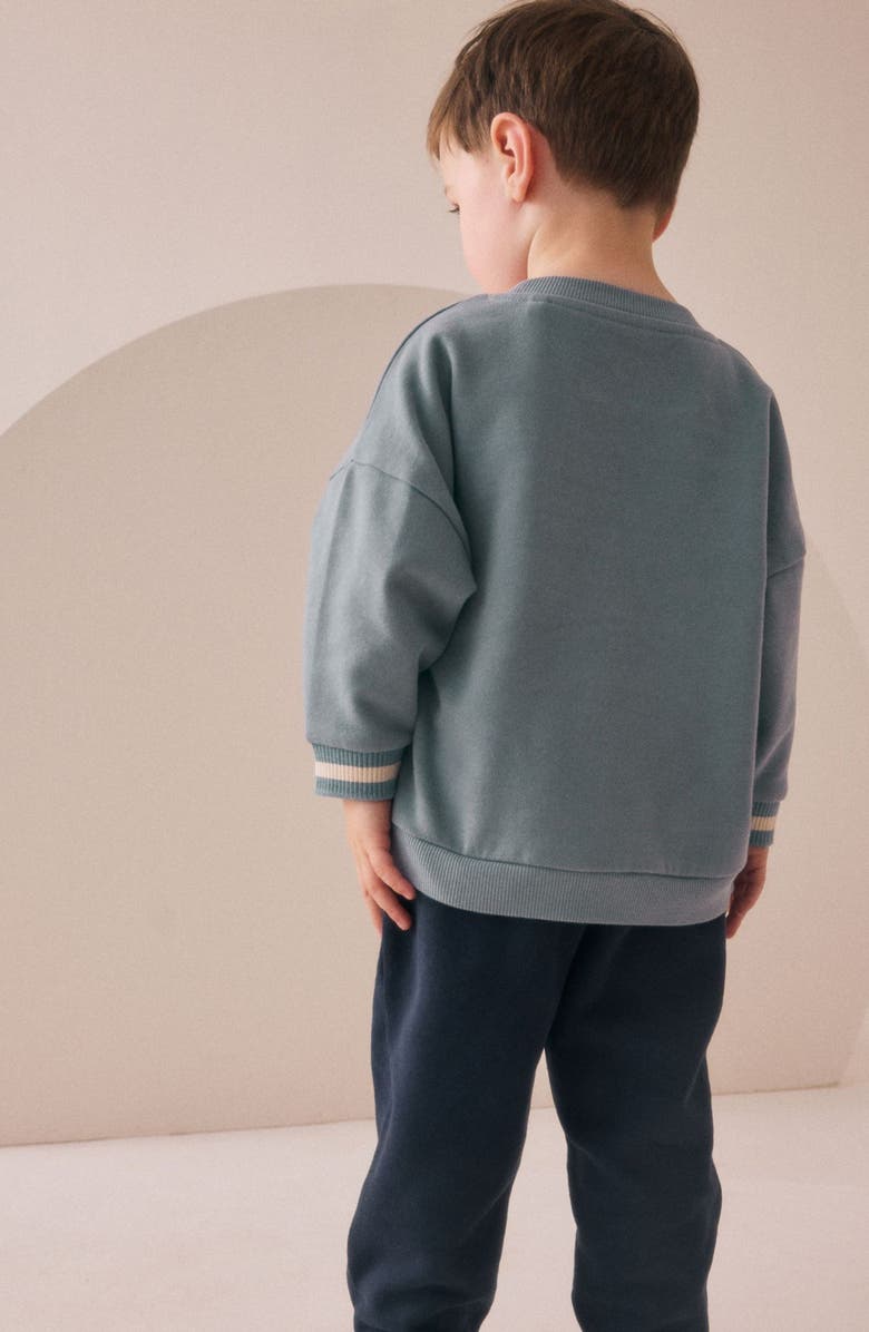 NEXT Kids' Airplane Graphic Sweatshirt & Sweatpants Set, Alternate, color, Blue