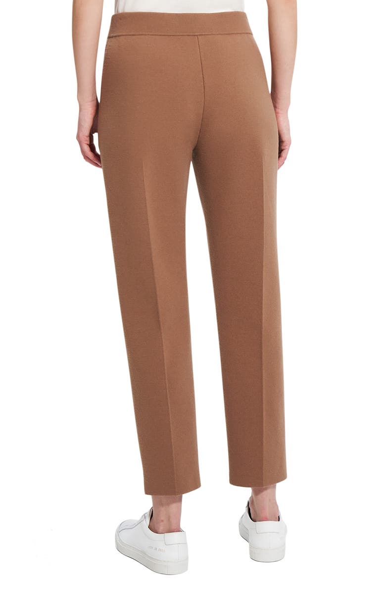 Theory Treeca Empire Wool Ankle Pants, Alternate, color, Light Camel