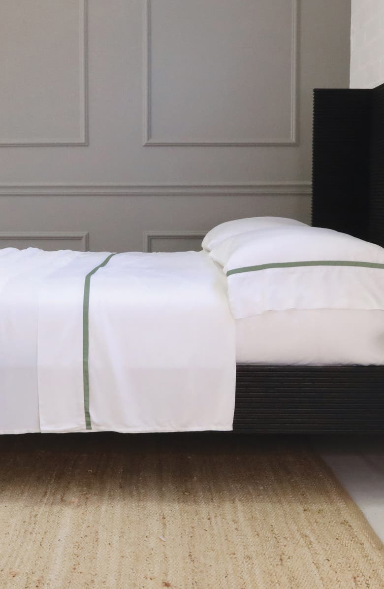 Pom Pom at Home Langston Set of 2 Sateen Pillowcases, Alternate, color, Moss