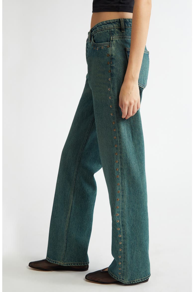 Crowd Rivet Studded Boyfriend Jeans, Alternate, color, DENIM