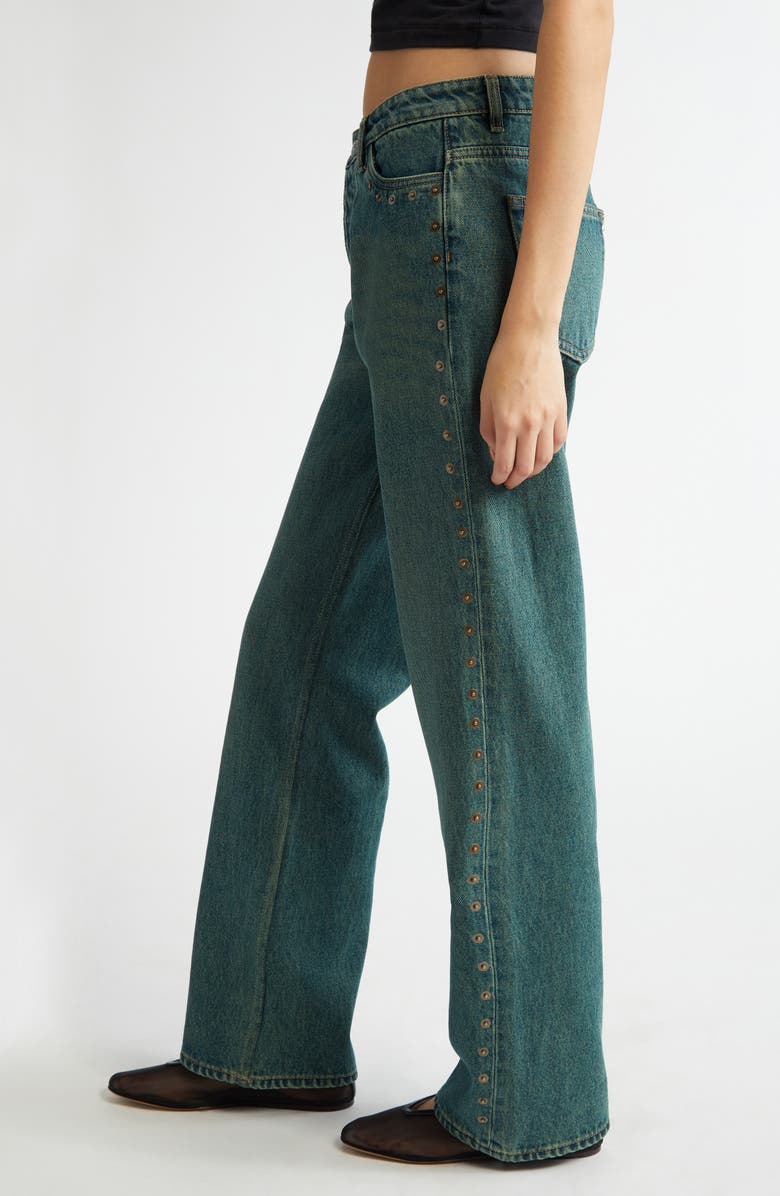 Paloma Wool Crowd Rivet Studded Boyfriend Jeans, Alternate, color, Denim