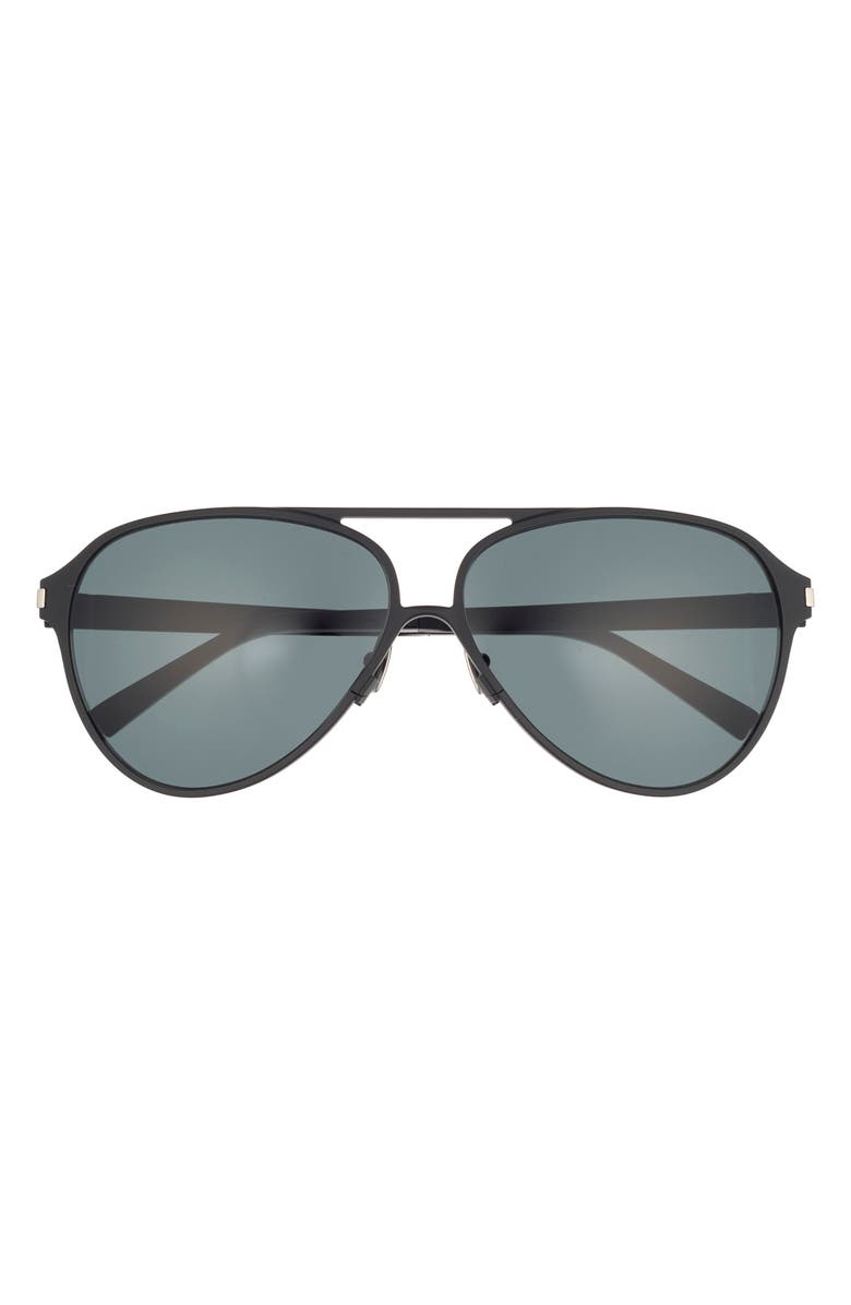 Saint Laurent Aviator Sunglasses, Main, color, Black Black Black