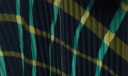 ISSEY MIYAKE HOMME PLISSÉ ISSEY MIYAKE WINDSWEPT PLAID STRAIGHT LEG PANTS 