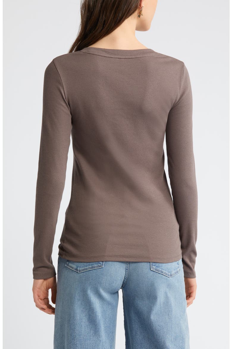Stretch Pima Cotton Long Sleeve T-Shirt, Alternate, color, GREY PLUM