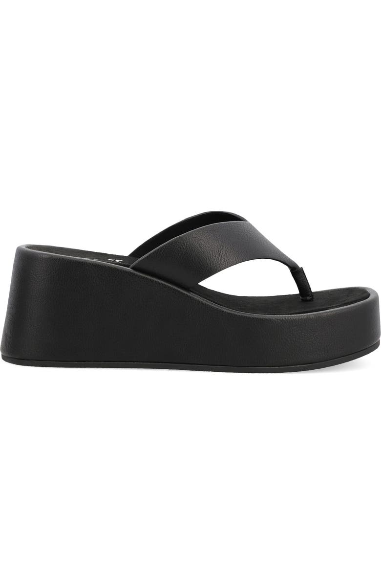 MIA Niccola Platform Wedge Flip Flop, Alternate, color, Black