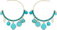 Panacea Mutli Stone Hoop Earrings