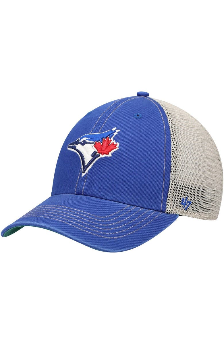 '47 Men's '47 Royal Toronto Blue Jays Trawler Clean Up Trucker Snapback Hat, Main, color, 