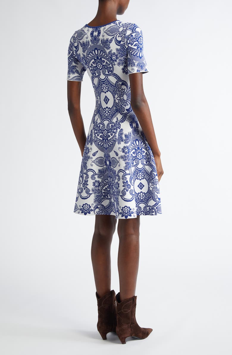 Etro Jacquard Knit Fit & Flare Sweater Dress, Alternate, color, 