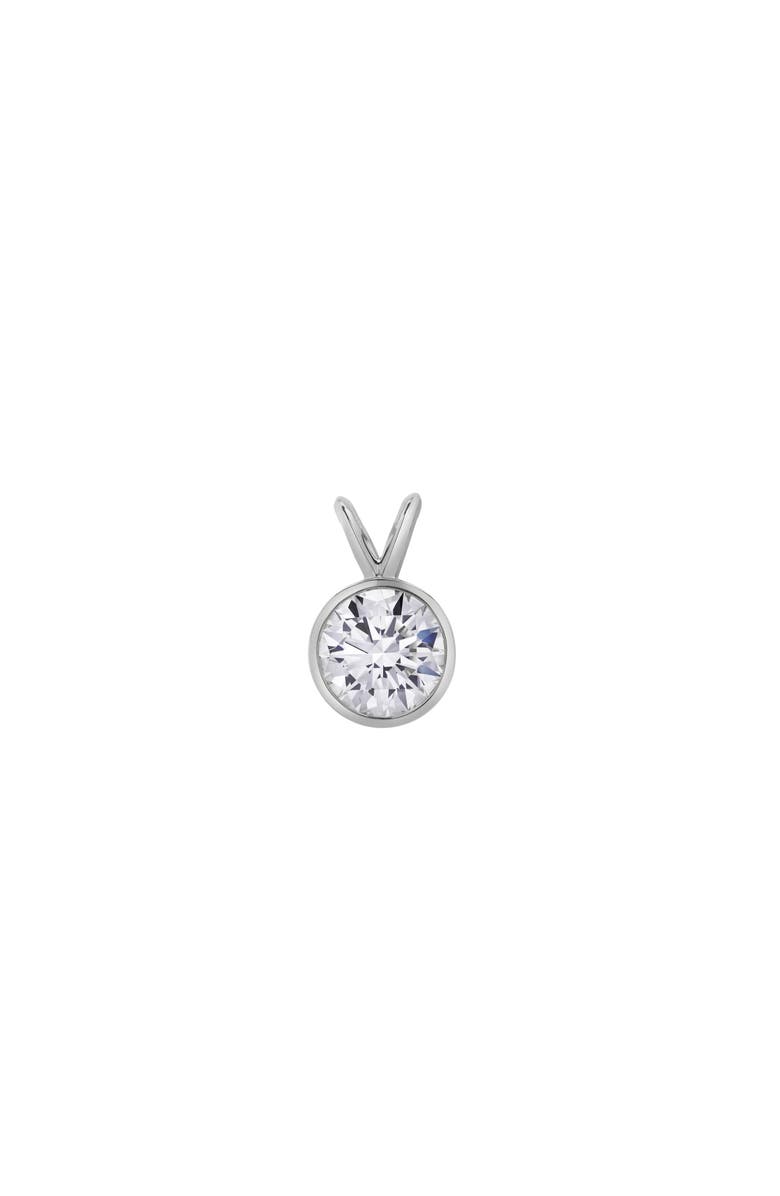 LuvMyJewelry Astral 14K Gold Round Lab Grown Diamond Pendant - 1 Ct, Alternate, color, 14K White Gold
