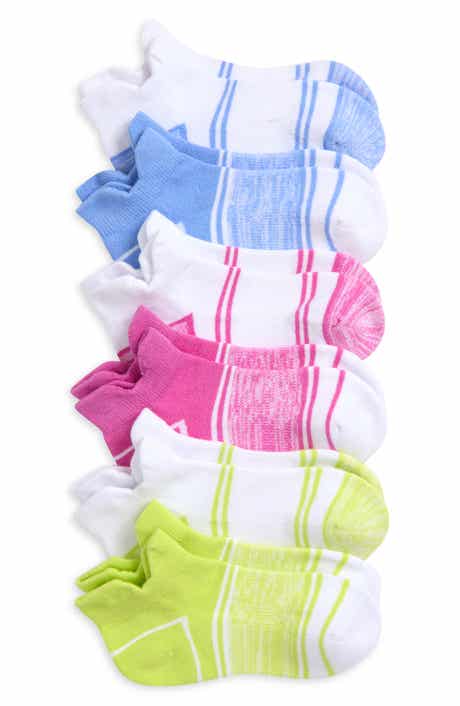 Zella Girl Kids' Assorted 6-Pack No-Show Socks