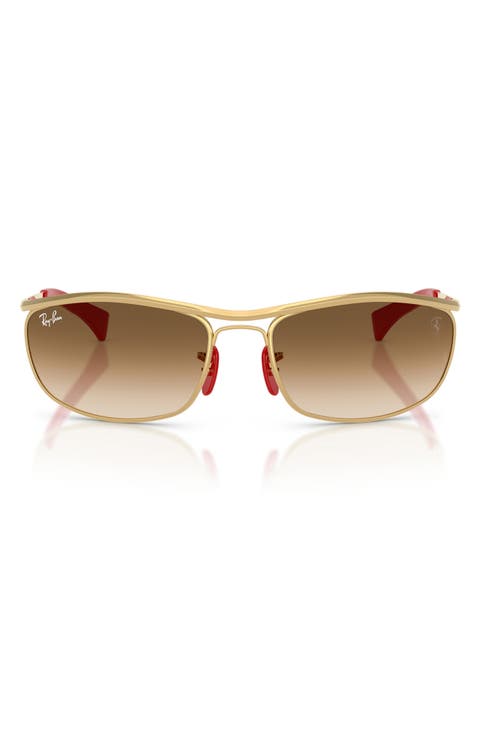 x Ferrari 62mm Oversize Gradient Oval Sunglasses