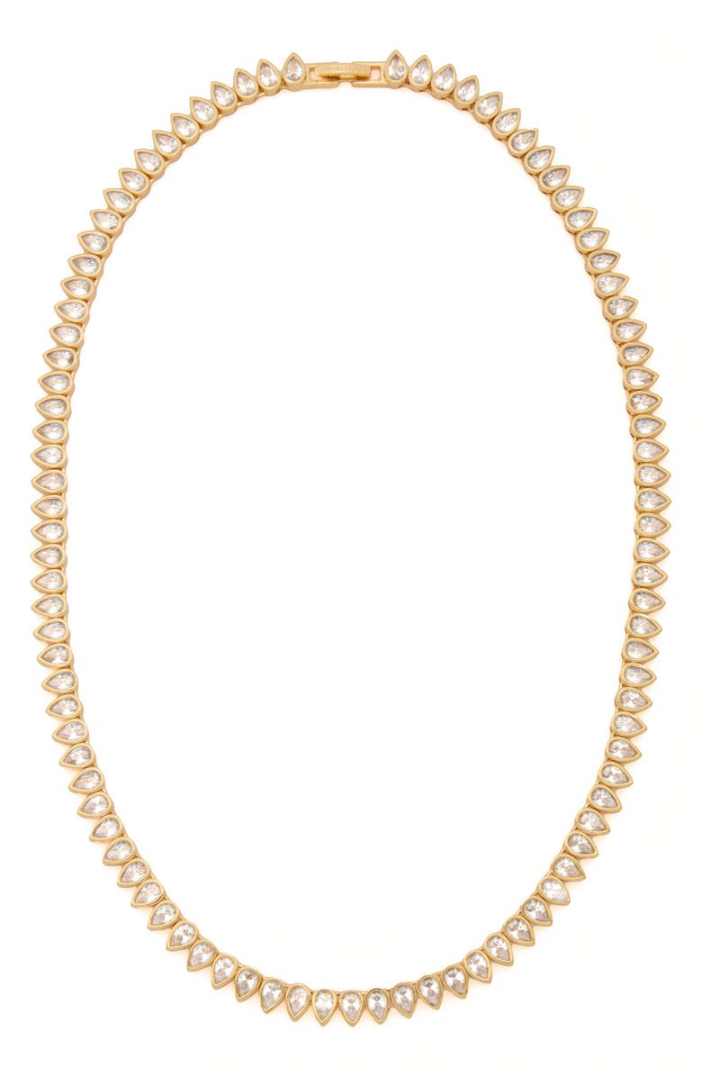 st. Moran Pear Crystal Collar Necklace, Main, color, Gold