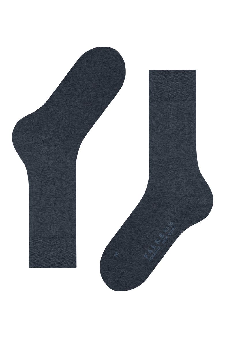 Sensitive New York Crew Socks, Alternate, color, NAVY MELANGE-6127