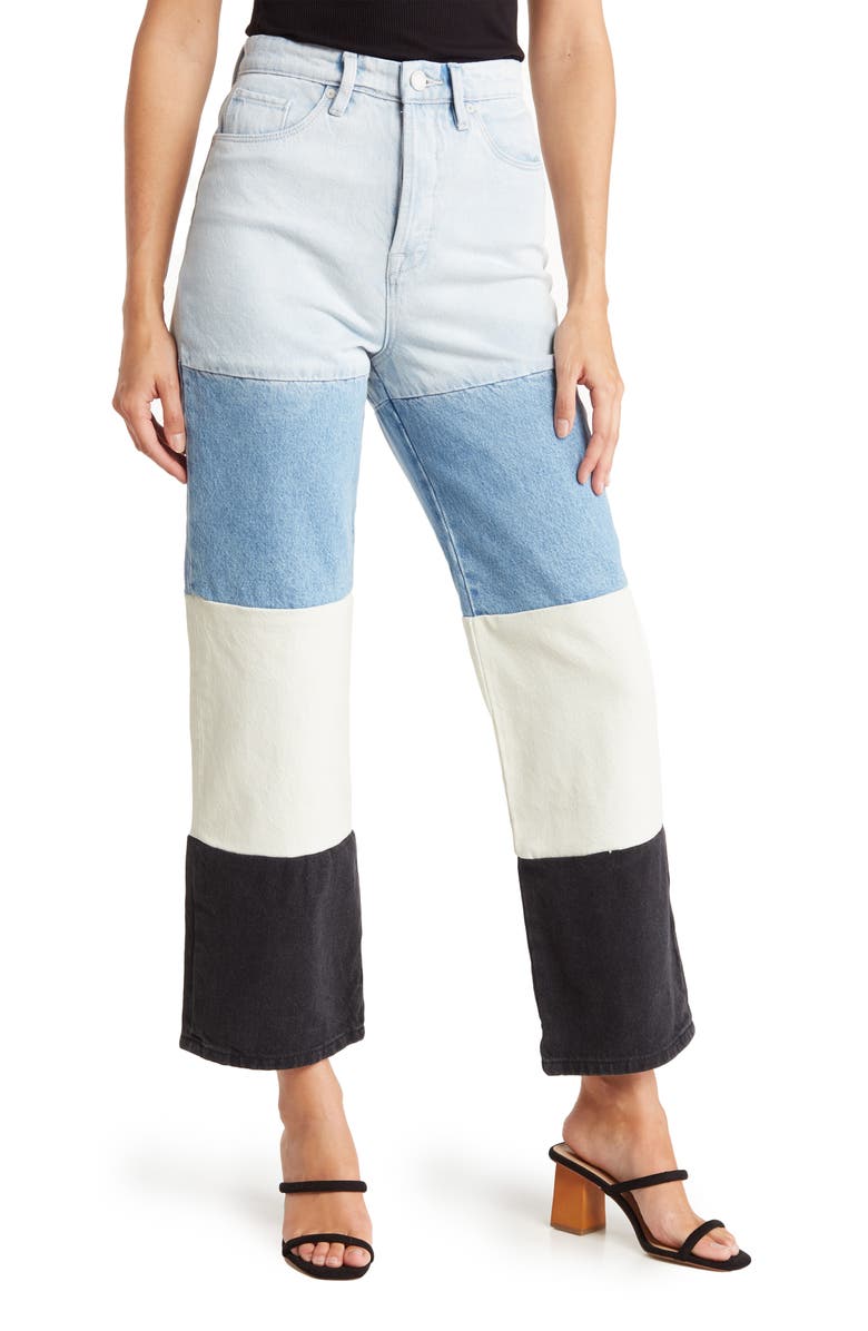 BLANKNYC Baxter Ribcage Colorblock Jeans, Main, color, 